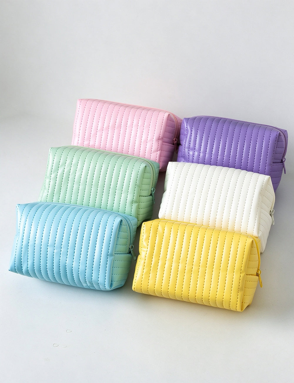 Minimalist Solid Color PU Cosmetic - DippedShop Wholesale - #9411
