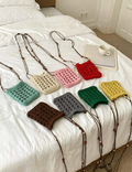 Cute Solid Color Hollow Hand Crochet Crossbody Bag MK2BCR6W10BBG22