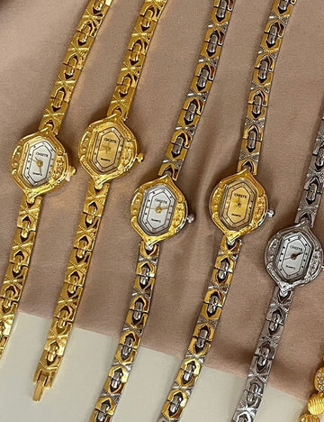 Retro Rhinestone Wrist Watch - DippedShop Wholesale - #3443