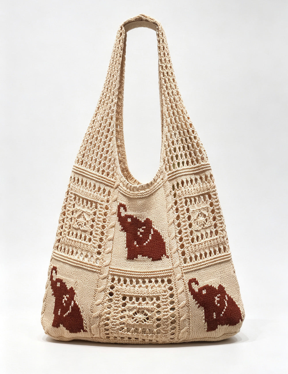 Casual Hollow Out Elephant Print Handbag 6W10BBG1773