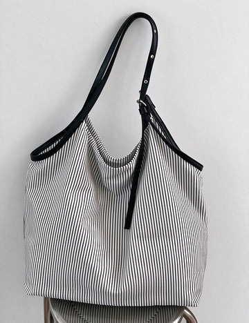 Contrast Striped Shoulder Bag - DippedShop Wholesale - #6211