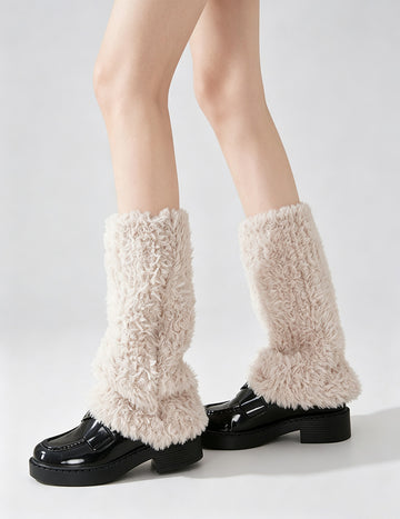 Fuzzy Plush Warm Boot Cuffs Leg Warmers 6W8FSO875
