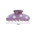 Candy Color Star Print Large Hair Claw 6W6HCP1661