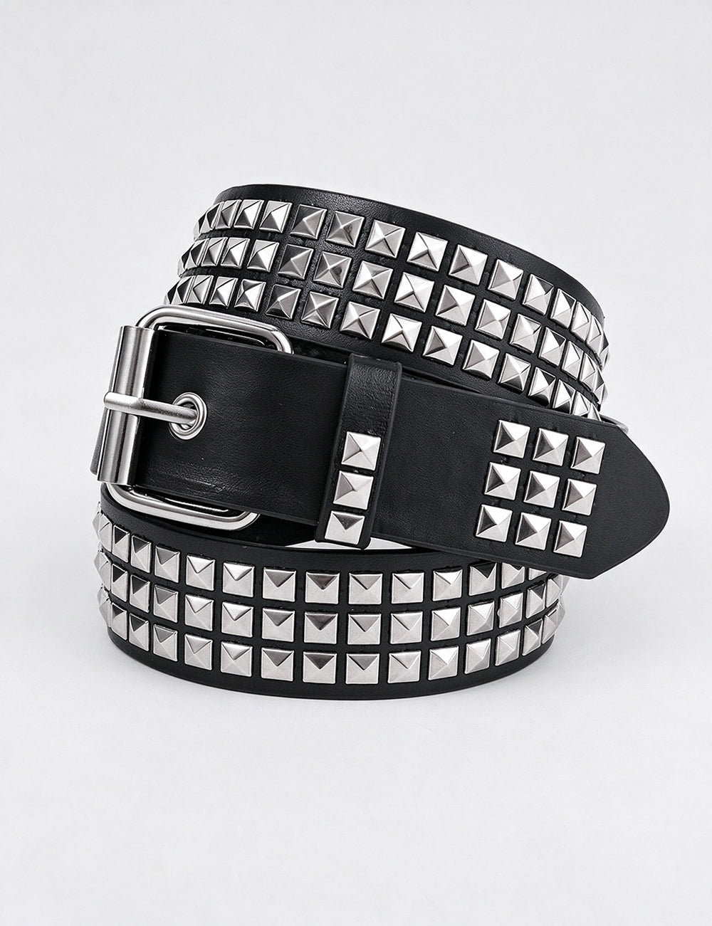 Punk Style Rivet Bright Pyramid Studded Belt 6W6JBT187