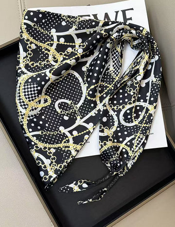 Floral Print Silk Scarf - DippedShop Wholesale - #4211