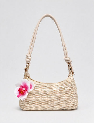 Trendy Straw Woven Beach Shoulder Bag 6W10BBG2376