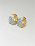Fresh Flower Enamel Gold Plated Stud Earrings 6W6JER733