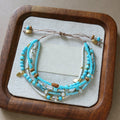 Vintage Multi-Layer Seed Bead Adjustable Bracelet 6W6JBR466