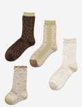 Floral Ruffled Crew Socks - DippedShop Wholesale - #8483