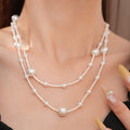 Minimalist Double Layer Beads Chain Necklace 6W6JNC932