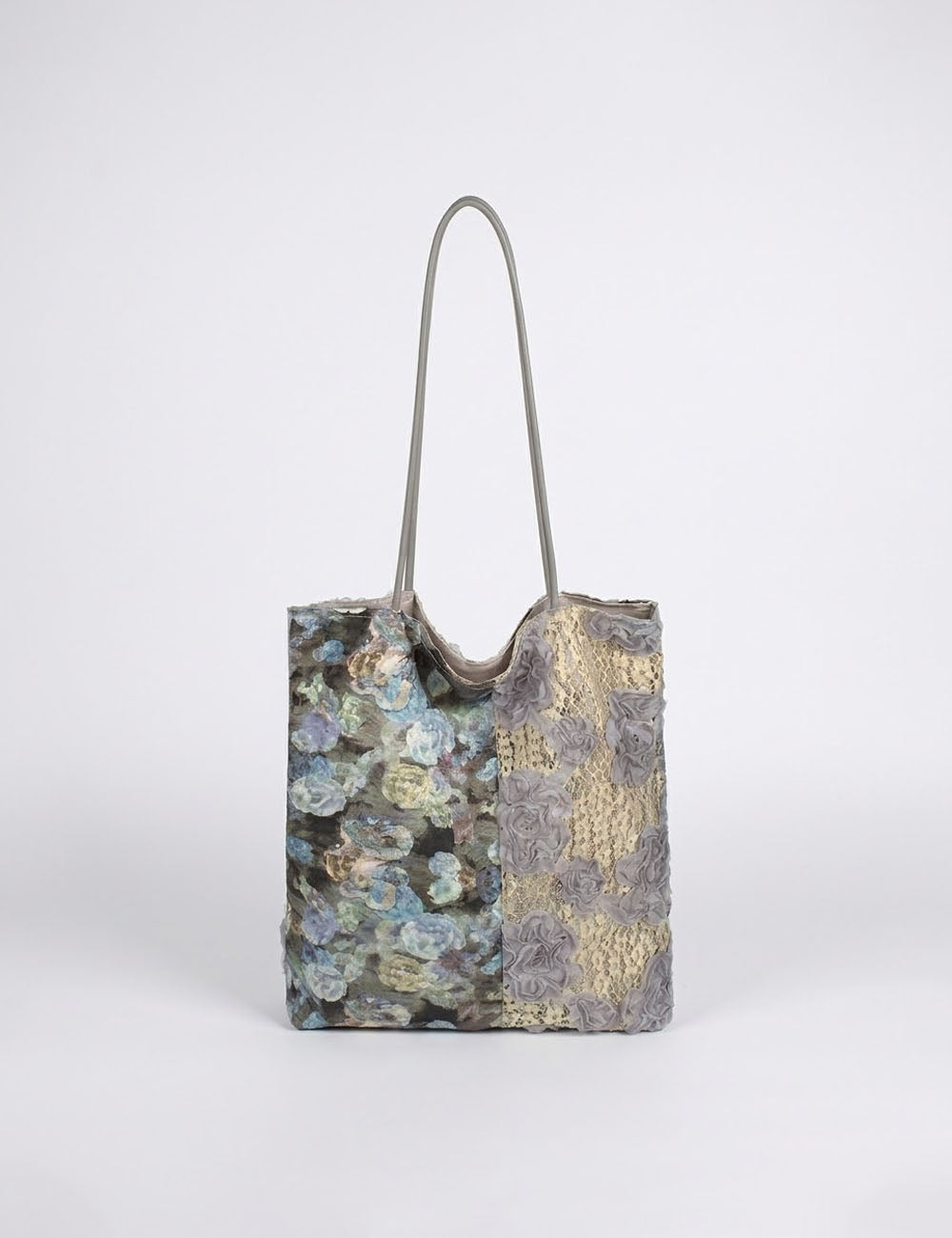 Vintage Oil Painting Lace Floral Canvas Shoulder Bag 6W10BBG1989