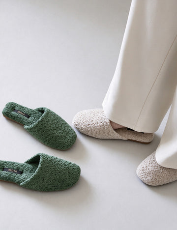 Elegant Solid Color Non-Slip Soft Indoor Slippers 6W8FSP291