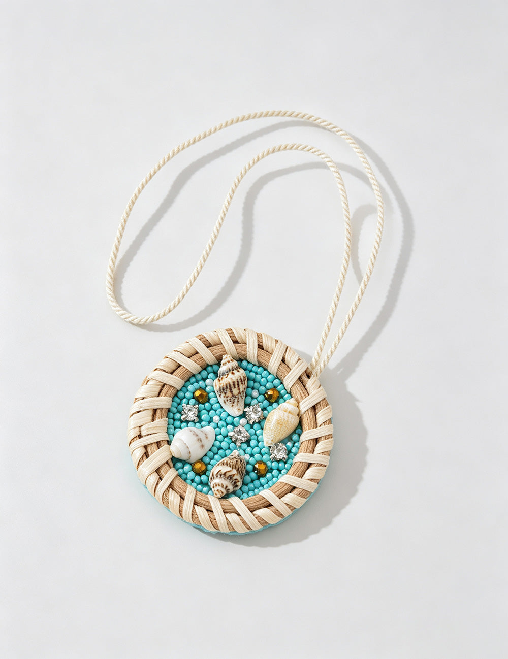 Rattan Woven Conch Bag Charm - DippedShop Wholesale - #2835
