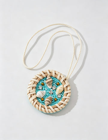 Rattan Woven Conch Bag Charm - DippedShop Wholesale - #2835
