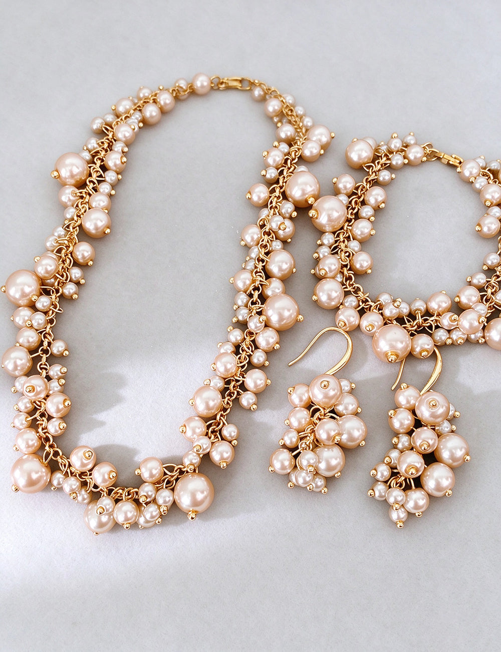 Vintage Gold Plated Pearl Tassel Choker Necklace 6W6JNC960