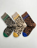Leopard Print Crew Socks - DippedShop Wholesale - #5971