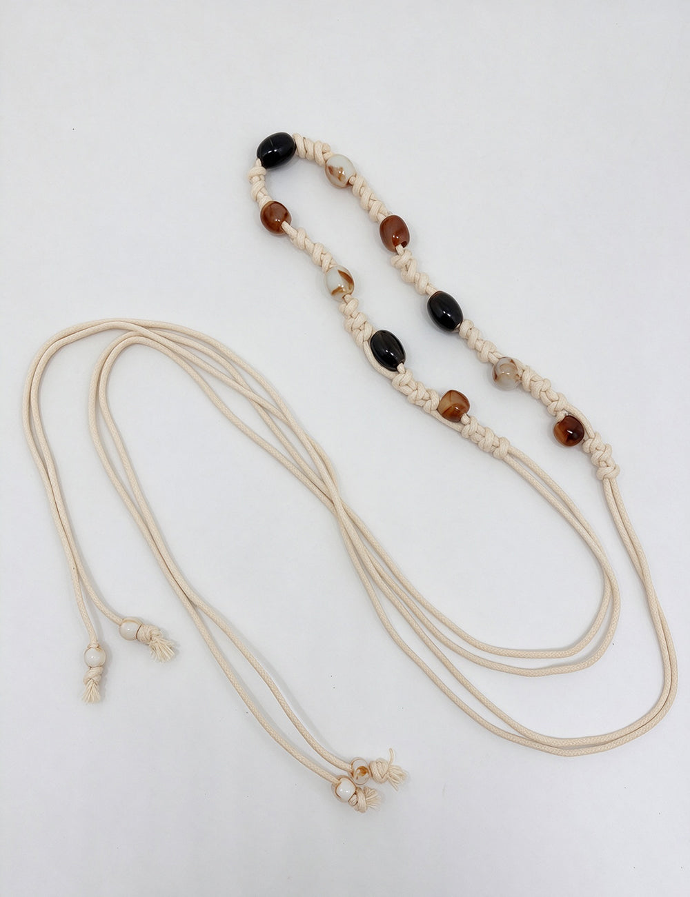 Boho-Style Handmade Weave Beaded Waist Belt 6W6JBT243