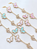 Vintage Butterfly Charm Cubic Zirconia Chain Bracelet 6W6JBR495