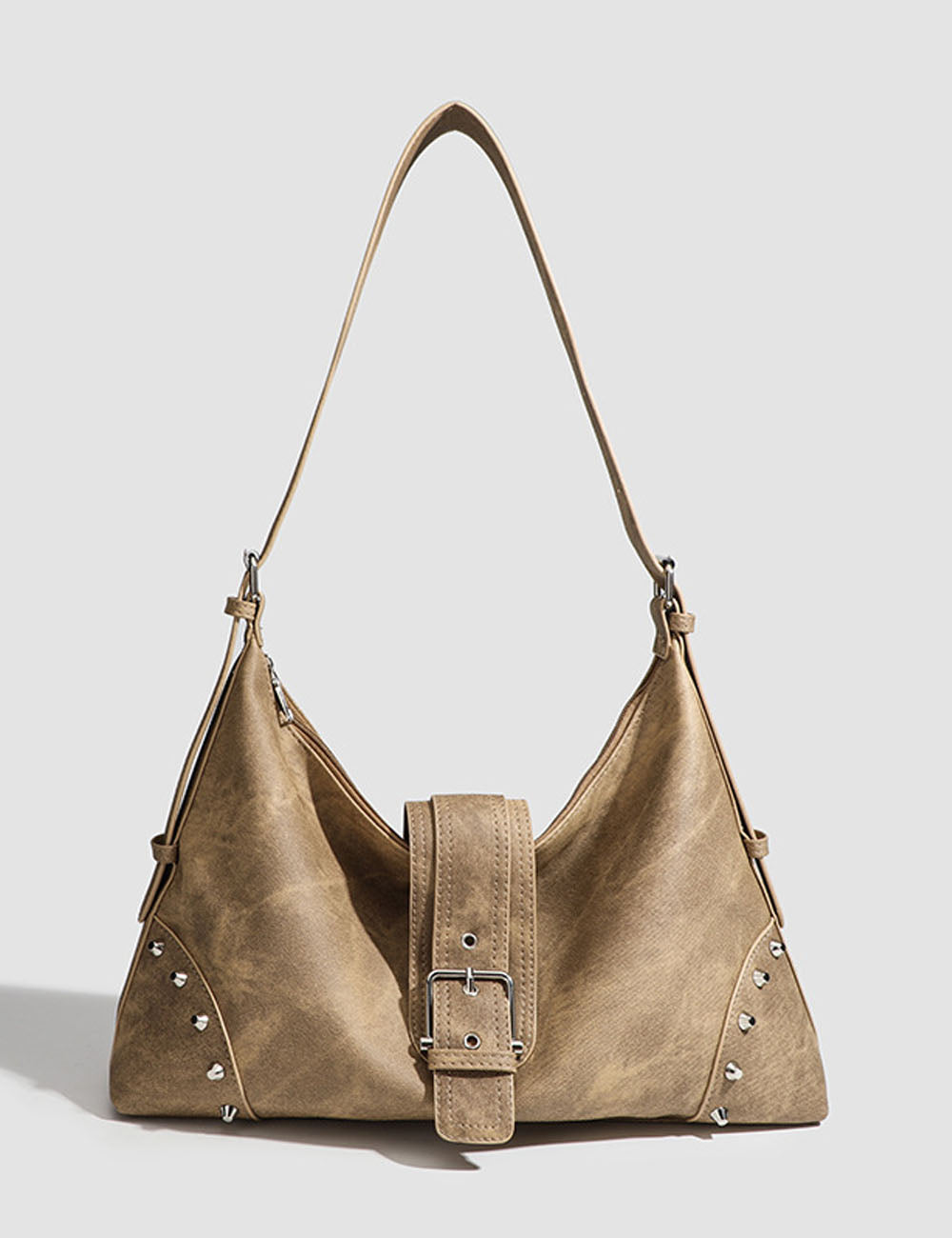 Stylish Rivet Studded Underarm Shoulder Bag 6W10BBG2009