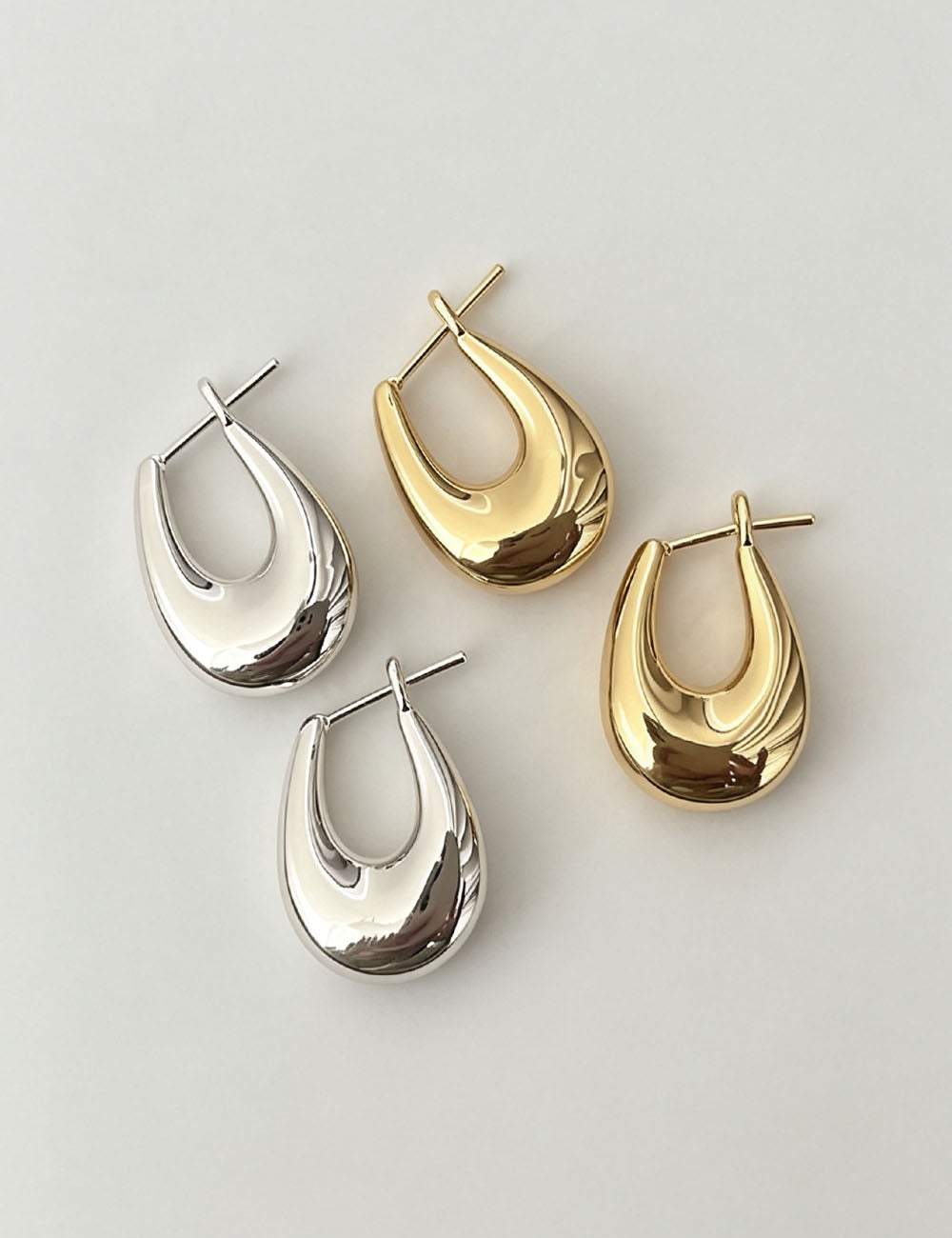 Teardrop Huggie Hoop Earrings - DippedShop Wholesale - #8787