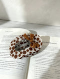 Trendy Bowknot Polka Dot Oval Hair Claw 6W6HCP1645