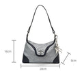 Stylish Color Block Metal Buckle Shoulder Bag 6W10BBG1350