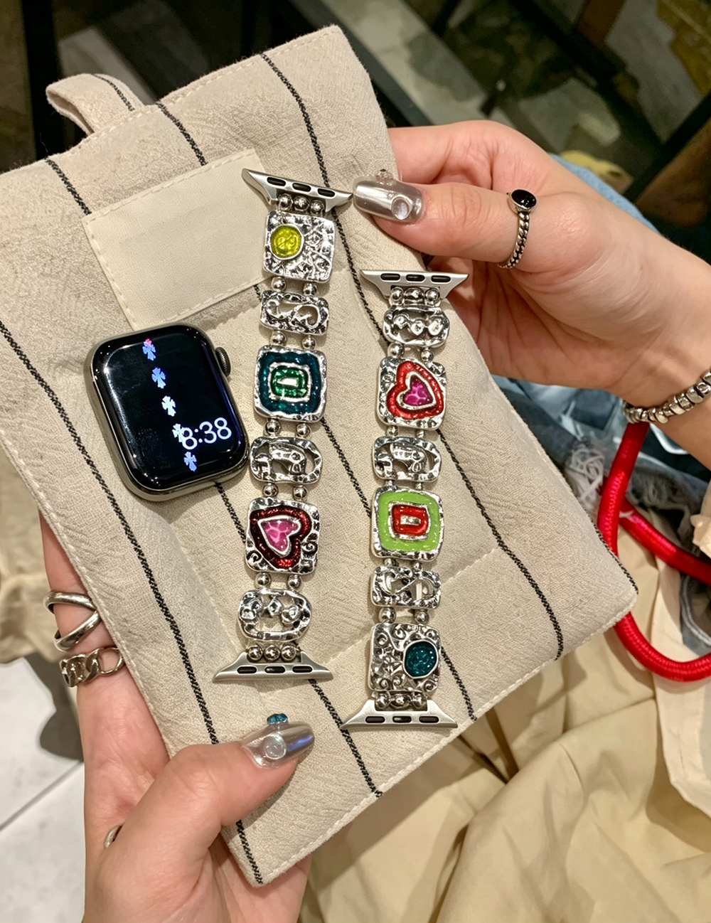 Enamel Metal Chain Watch Band - DippedShop Wholesale - #8163