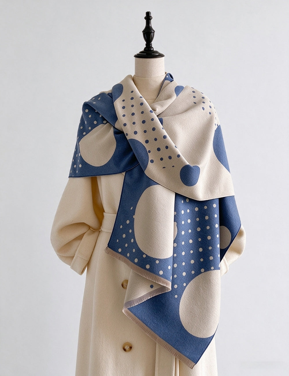 Reversible Polka Dot Scarf - DippedShop Wholesale - #2035