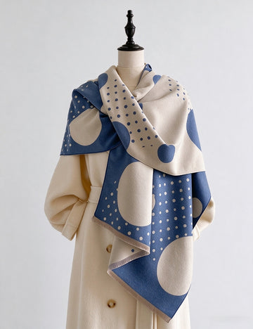 Reversible Polka Dot Scarf - DippedShop Wholesale - #2035