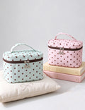 Cute Polka Dots Print Large Capacity Cosmetic Bag 6C5CO270