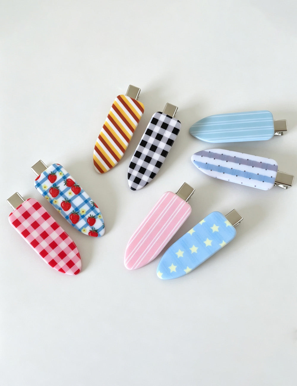 Floral Duck Bill Hair Clips - DippedShop Wholesale - #1459