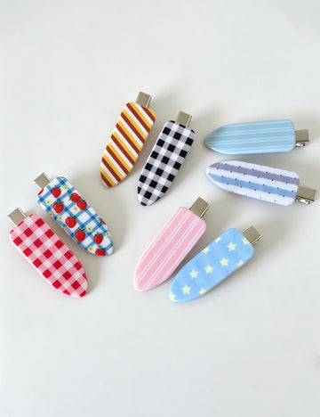 Cute Tomato Floral Duck Bill Hair Clips 6W6HCP1210