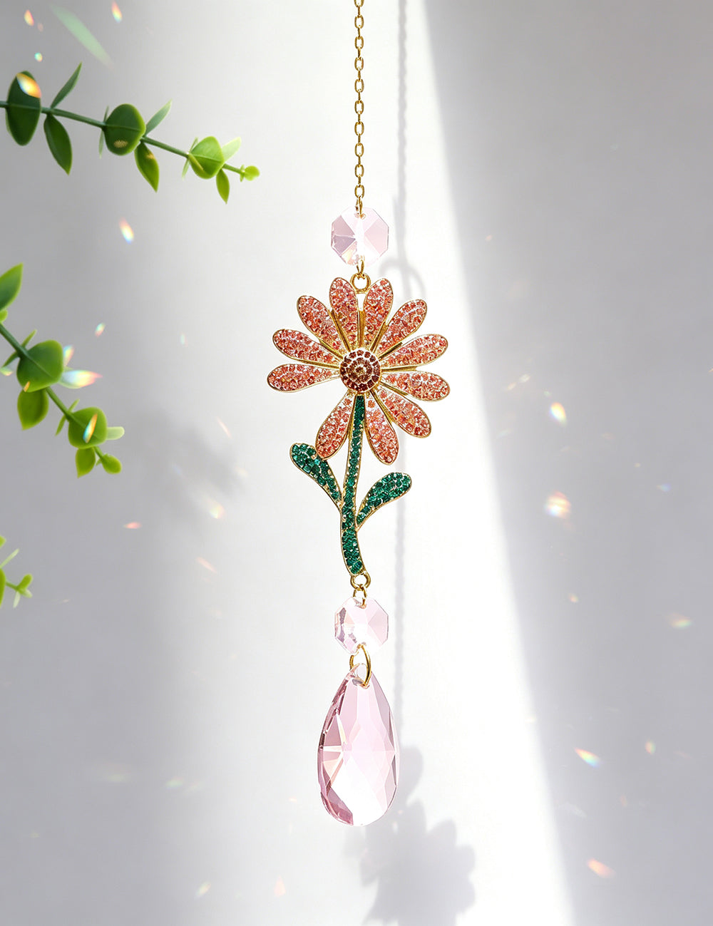 Crystal Daisy Window Suncatcher - DippedShop Wholesale - #3523