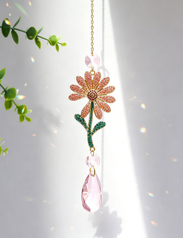 Crystal Daisy Window Suncatcher - DippedShop Wholesale - #3523
