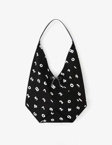 Simple Number Art Print Large Capacity Tote Bag 6W10BBG1396