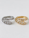 Trendy Snake Cubic Zirconia Open Finger Ring 6W6JRG378