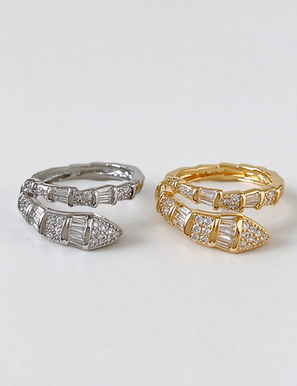 Trendy Snake Cubic Zirconia Open Finger Ring 6W6JRG378