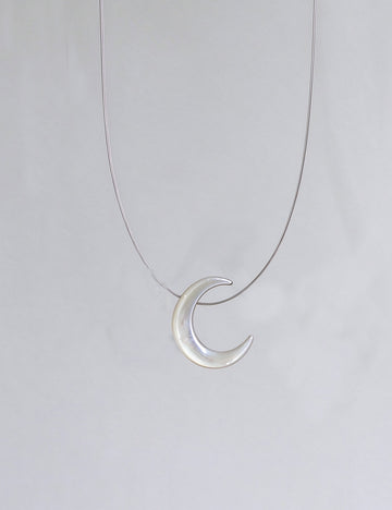 Invisible Fishing Line Crescent Moon Choker Necklace 6W6JNC1077