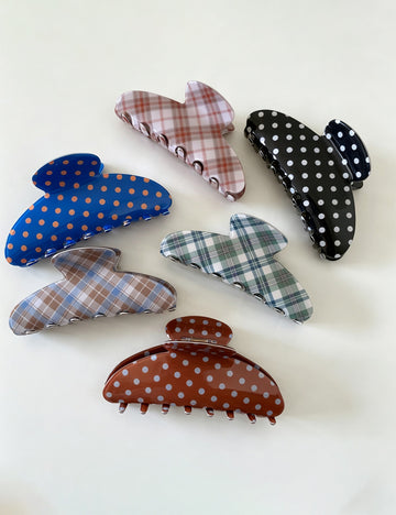 Cute Polka Dots Acetate Hair Claws 6W6HCP1212
