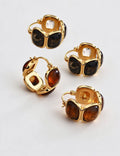 Resin Bead Hoop Earrings - DippedShop Wholesale - #5747