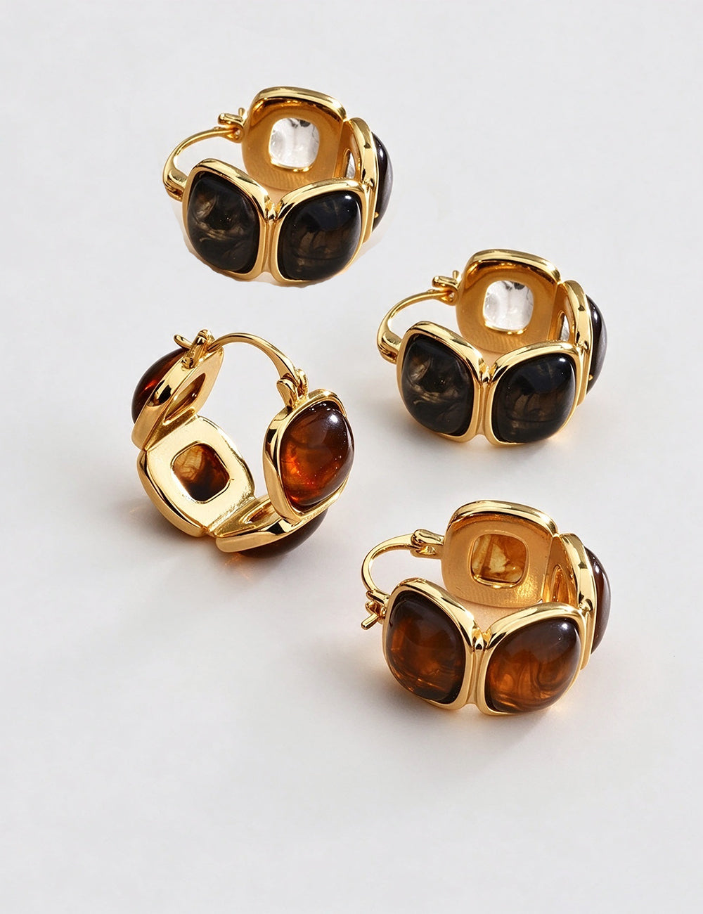 Resin Bead Hoop Earrings - DippedShop Wholesale - #5747