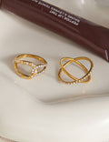 Geometric Cubic Zirconia Ring - DippedShop Wholesale - #9427