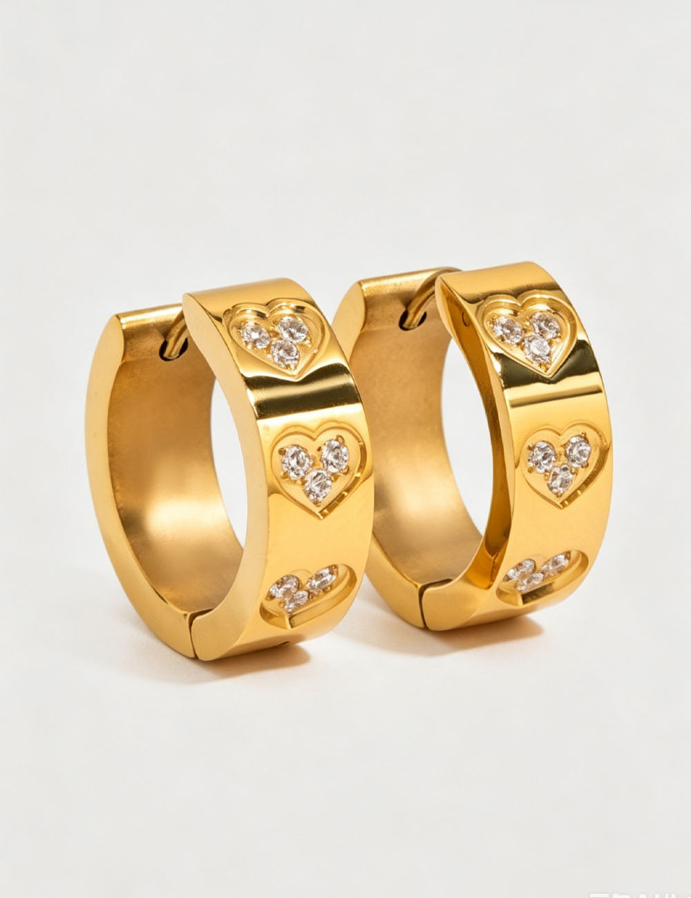 Star Shape Rhinestone Hoop Earrings - DippedShop Wholesale - #7635