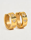 Star Shape Rhinestone Hoop Earrings - DippedShop Wholesale - #7635