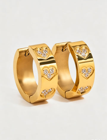 Star Shape Rhinestone Hoop Earrings - DippedShop Wholesale - #7635