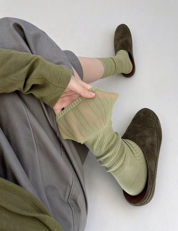 Mid-Calf Knit Socks - DippedShop Wholesale - #4915