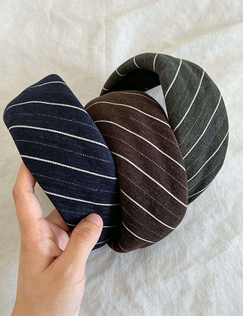 Retro Striped Soft Padded Wide Headband 6W6HBD380