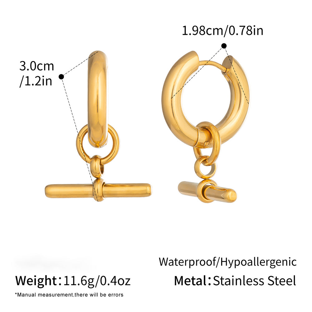 Geometric Hoop Earrings - DippedShop Wholesale - #4771