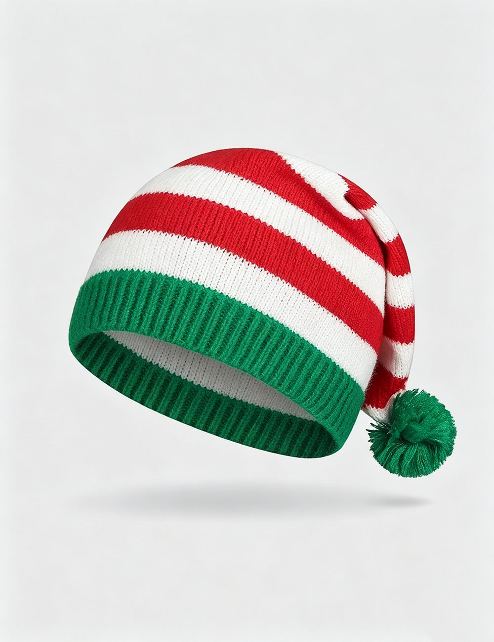 Striped Knit Christmas Beanie - DippedShop Wholesale - #0467