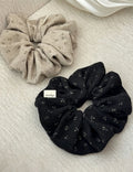 Sweet Floral Print Ruffled Hair Scrunchies 6W6HSR351